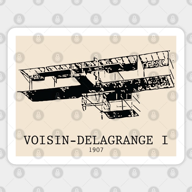 Voisin-Delagrange I 1907 Aircraft Sticker by Lakeric